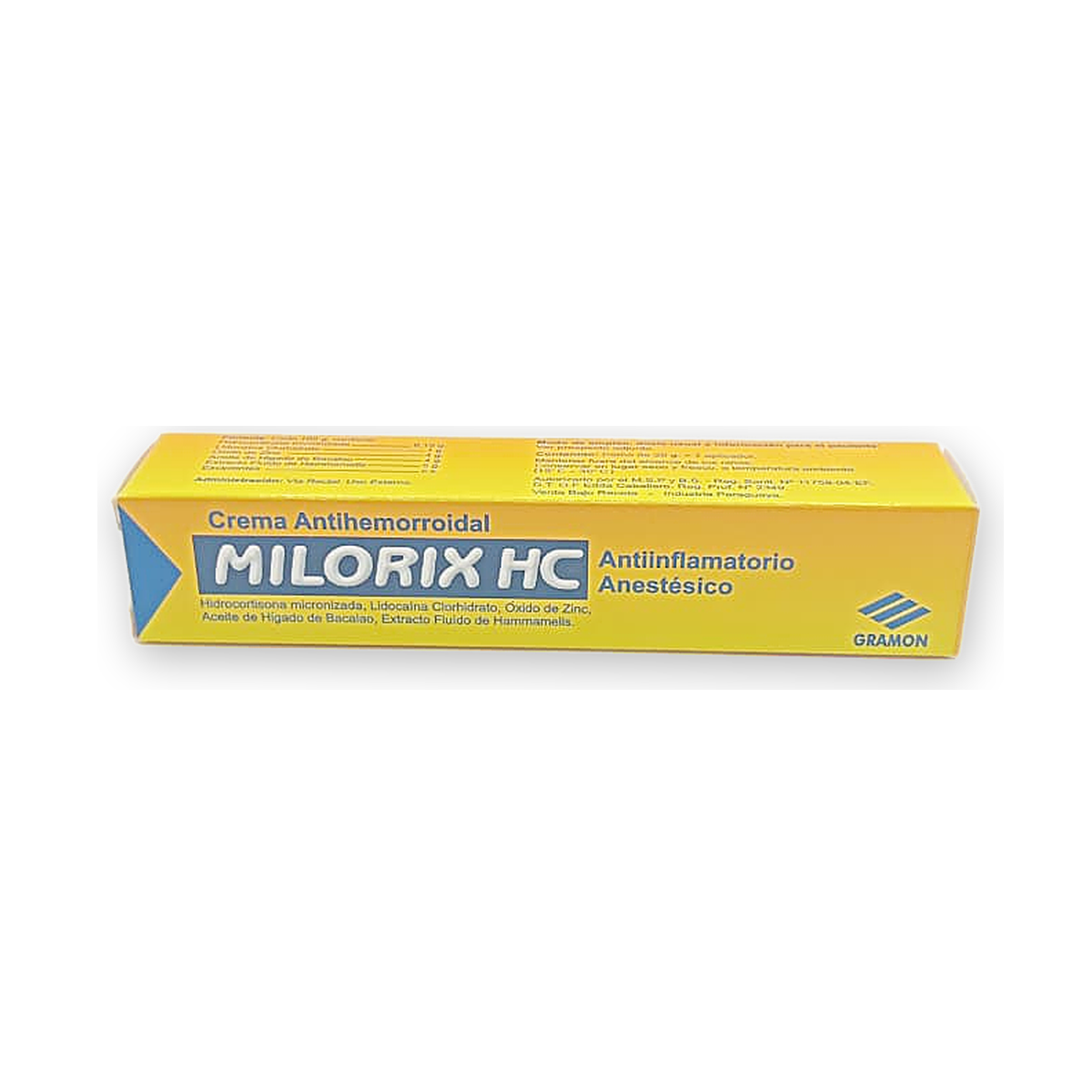 Milorix hc crema caja pomo x 20 g. + canula aplic.