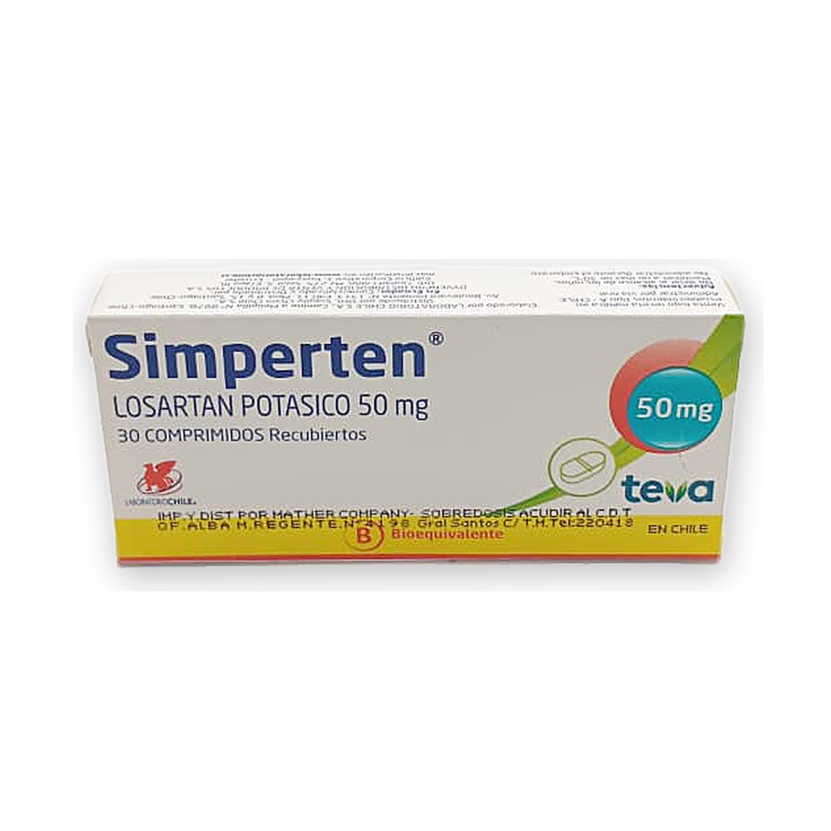 Simperten comp. rec. (50 mg) caja x 30
