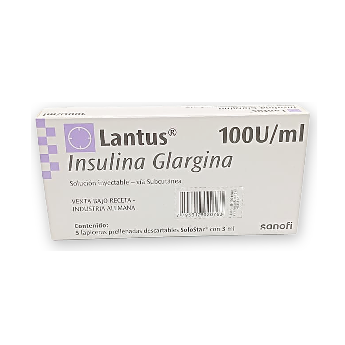 Lantus 100 u.i./ml. (biologicos) sol. iny. caja x 5 lapicera