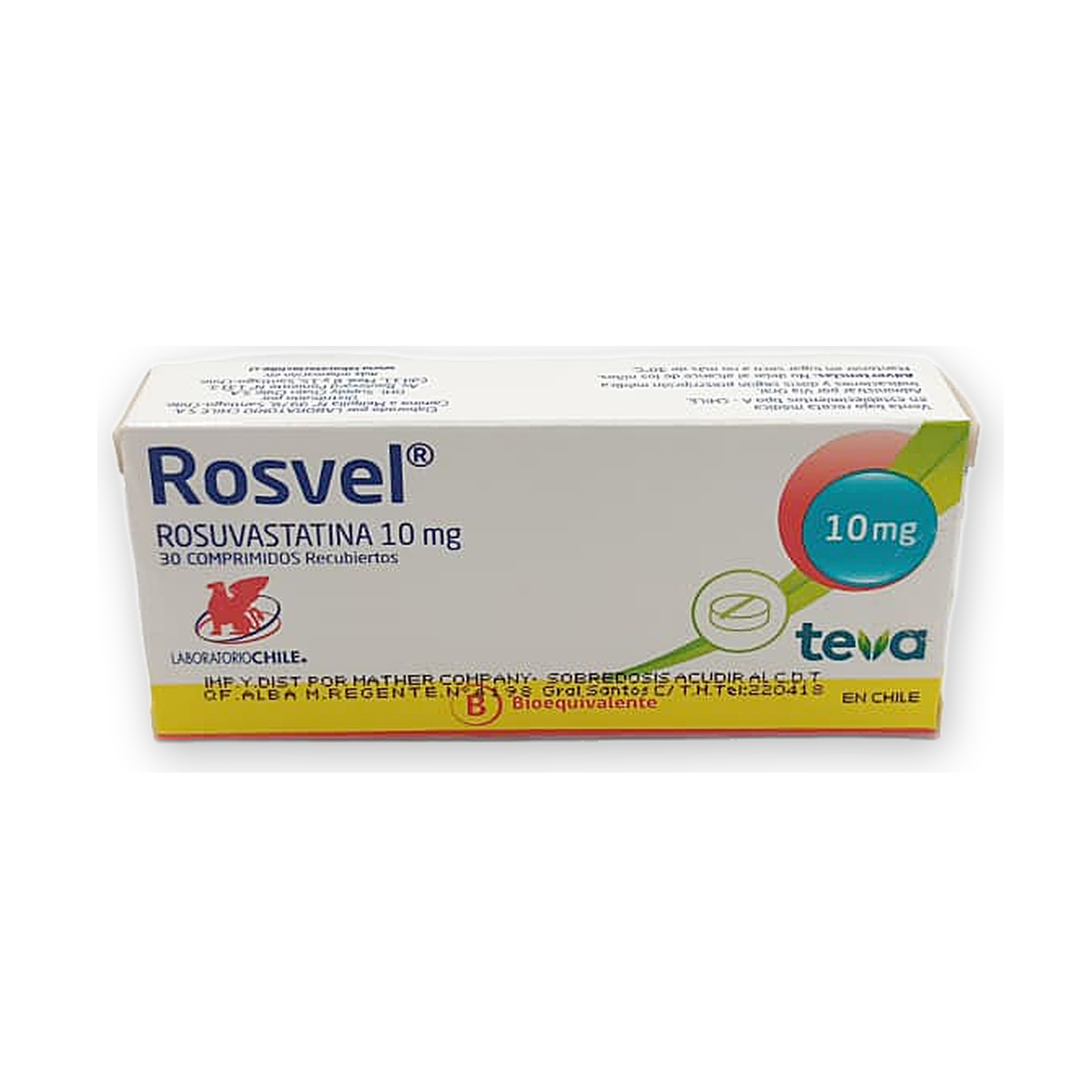Rosvel 10 mg. comp. rec. caja x 30