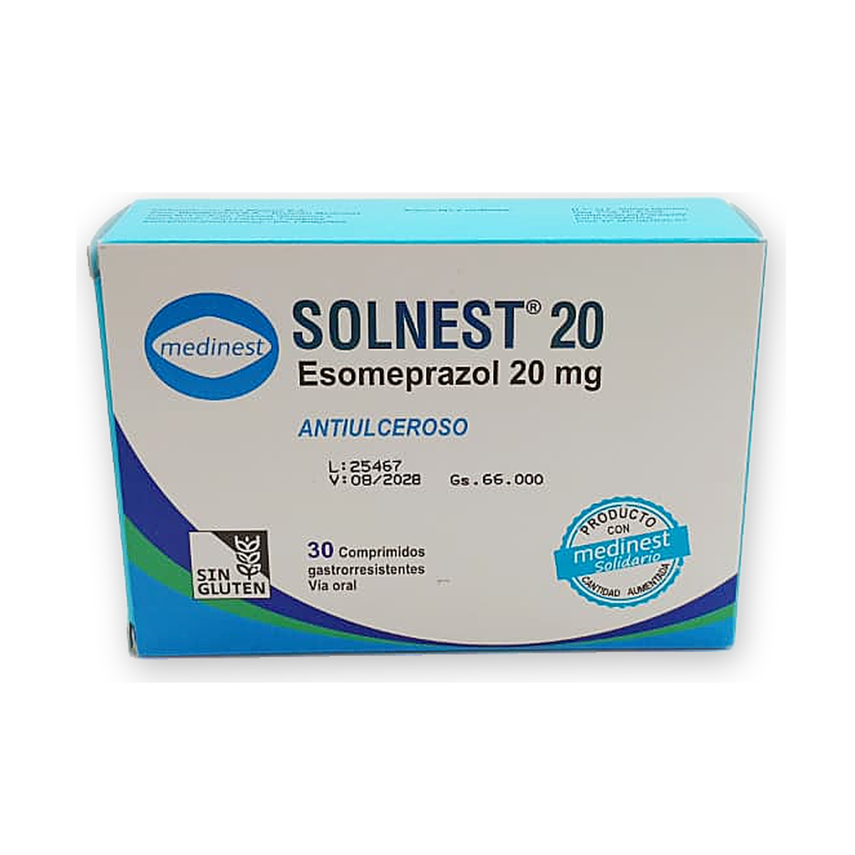 Solnest 20 comp. gastrorr. caja x 30