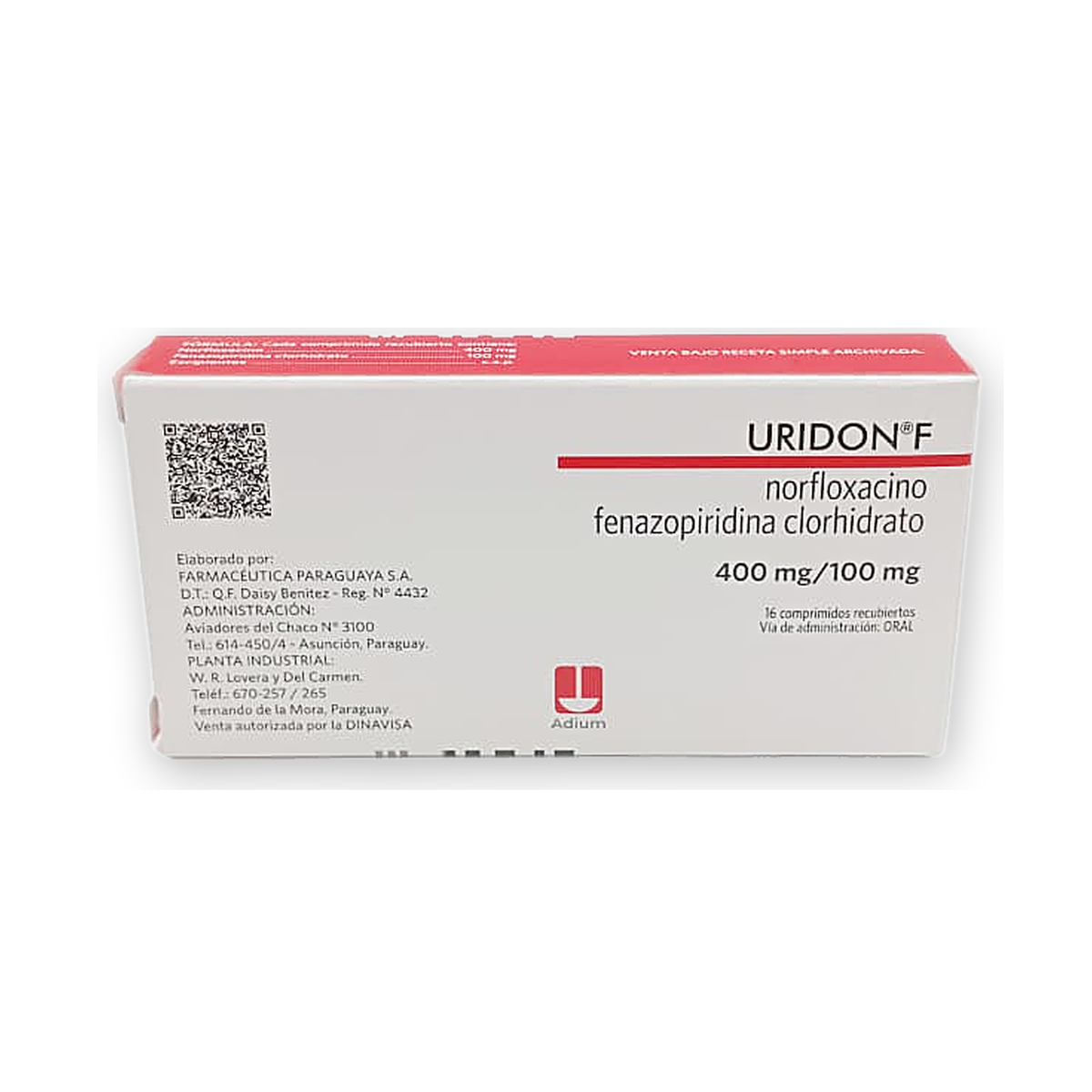 Uridon f comp. rec. caja x 16