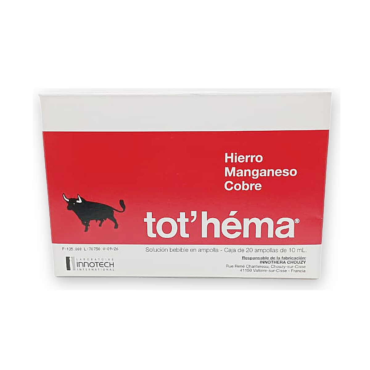 Tot'hema sol. bebible caja x 20 amp. x 10 ml.