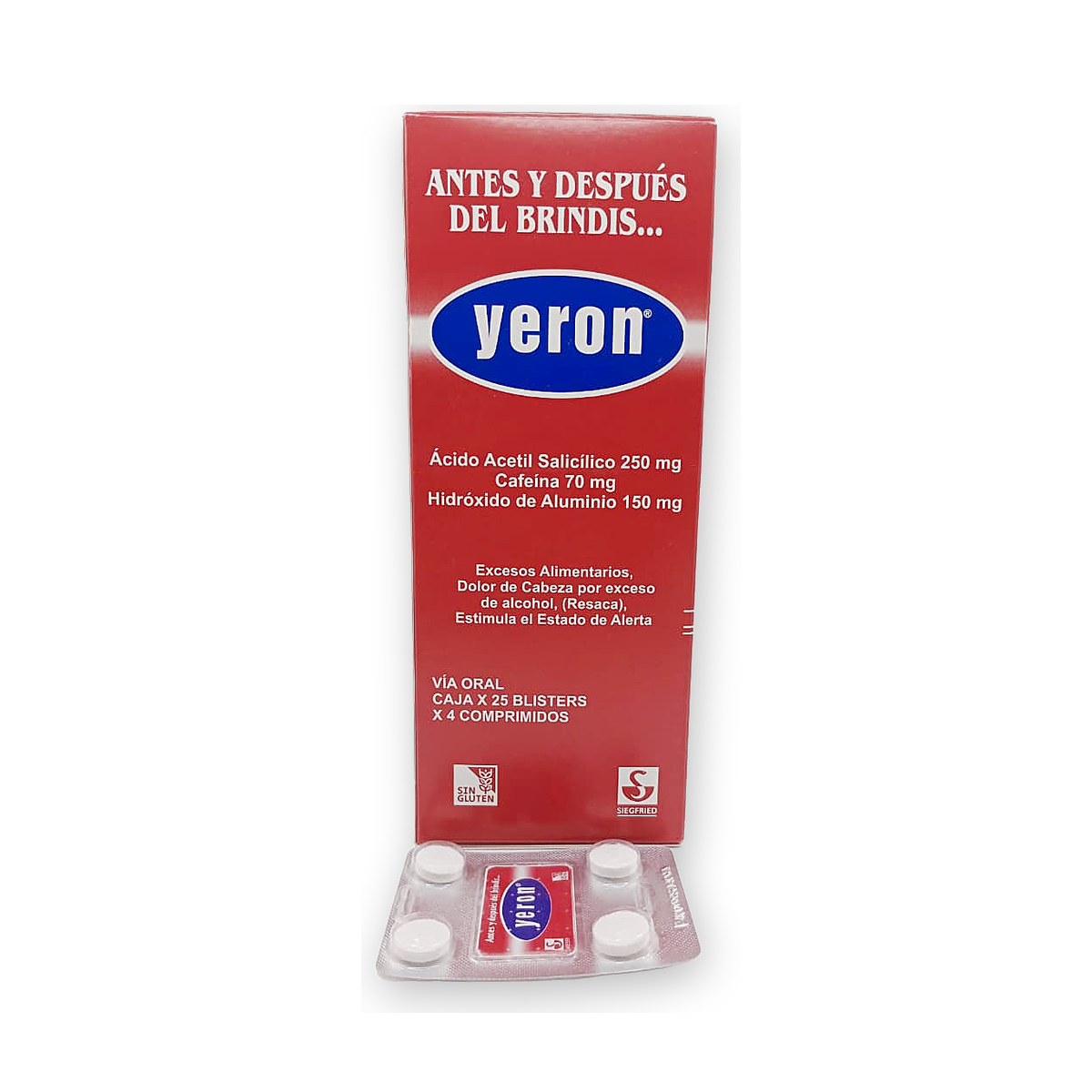 Yeron comp. exhib. x 25 blist. x 4