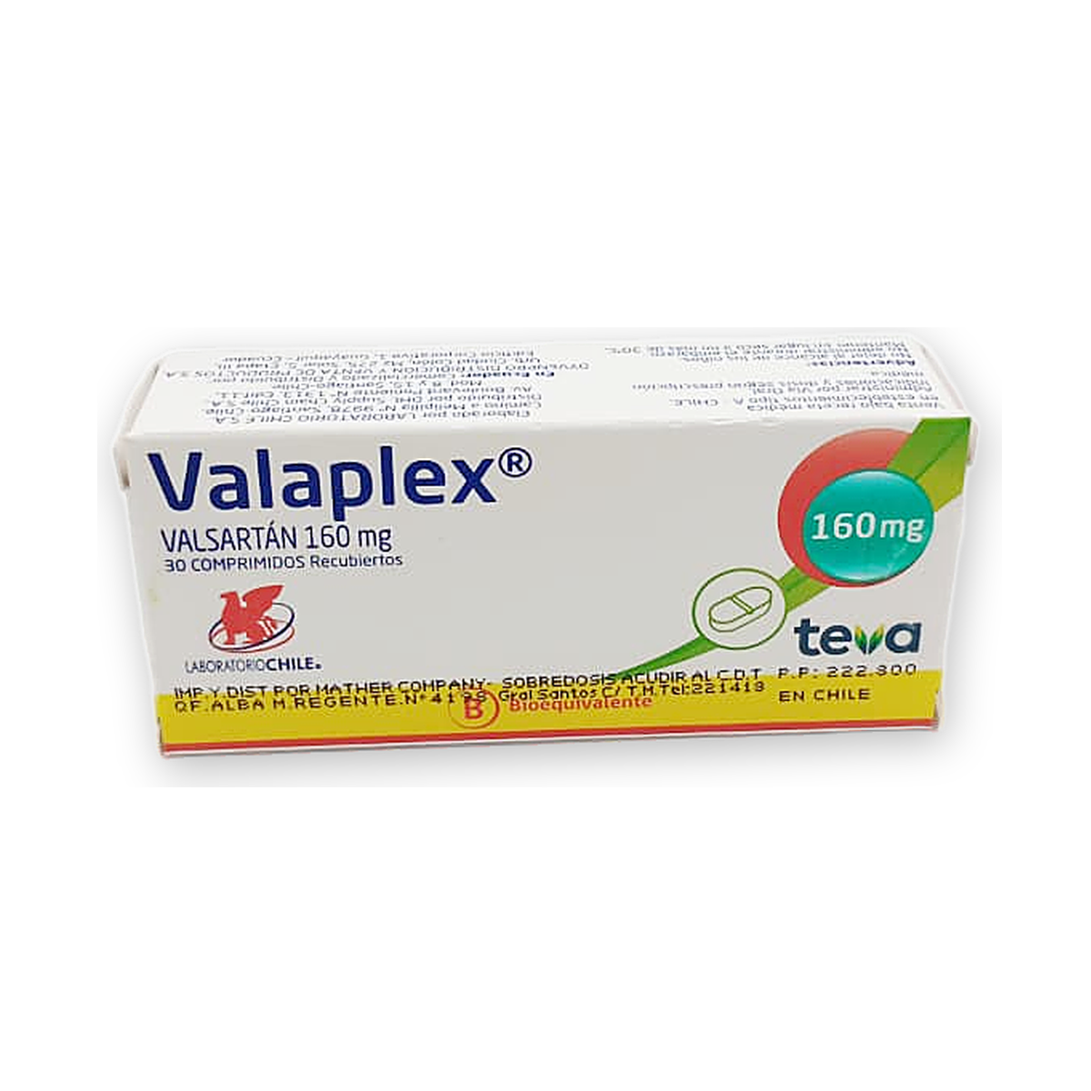 Valaplex 160 comp.rec. caja x 30