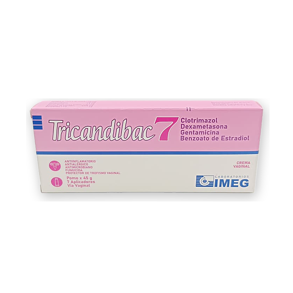 Tricandibac 7 crema vaginal caja pomo x 45 g. + 7 aplicadore
