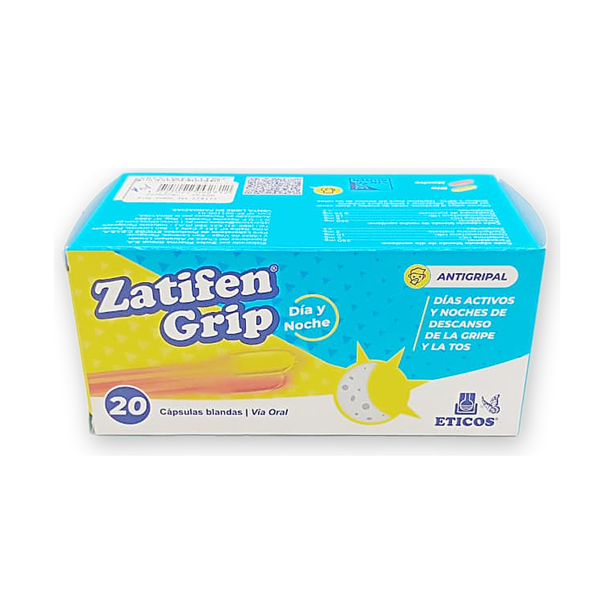 Zatifen grip dia y noche caps. blan. caja x 20