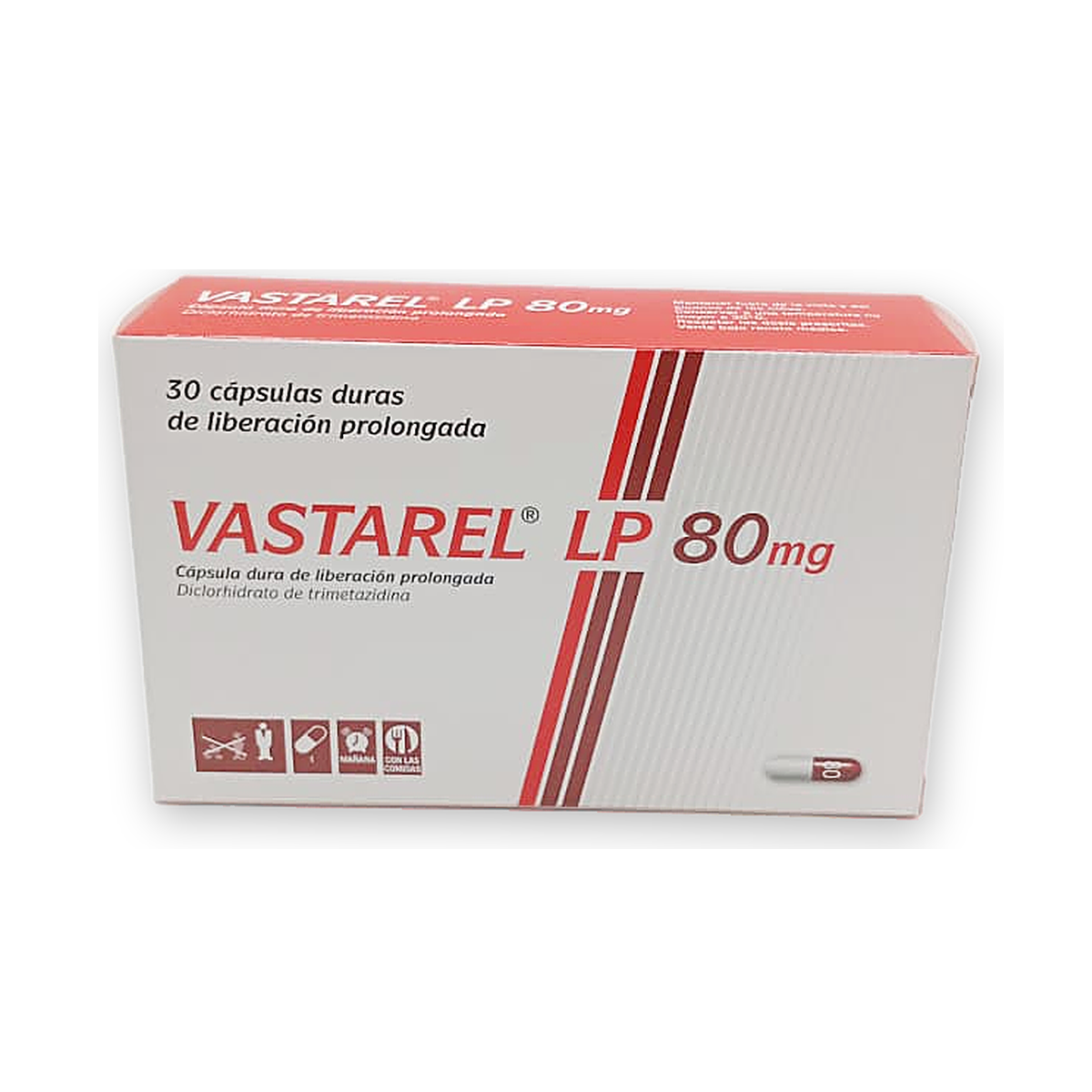 Vastarel lp80 mgr caps. de cubierta dura de l caja x 30