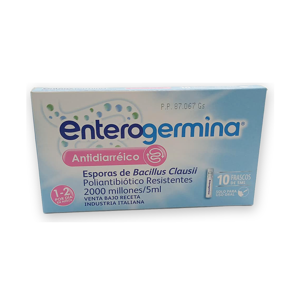 Enterogermina susp. oral caja x 10 viales x 5 ml.
