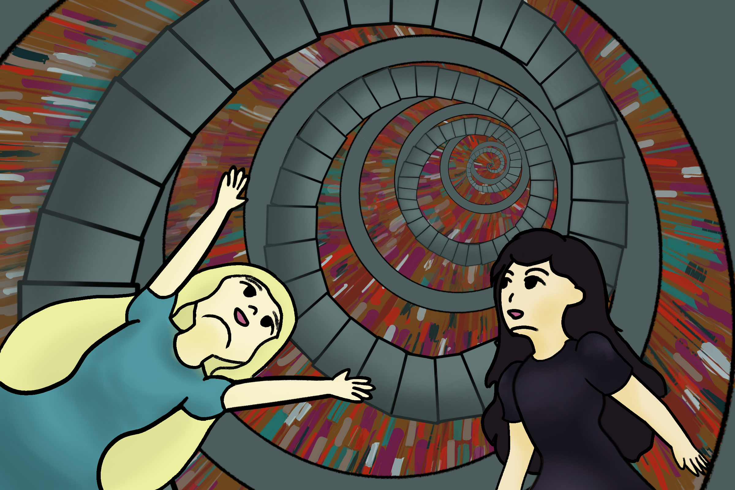 Luna and Alex exploring the Lovegood Library