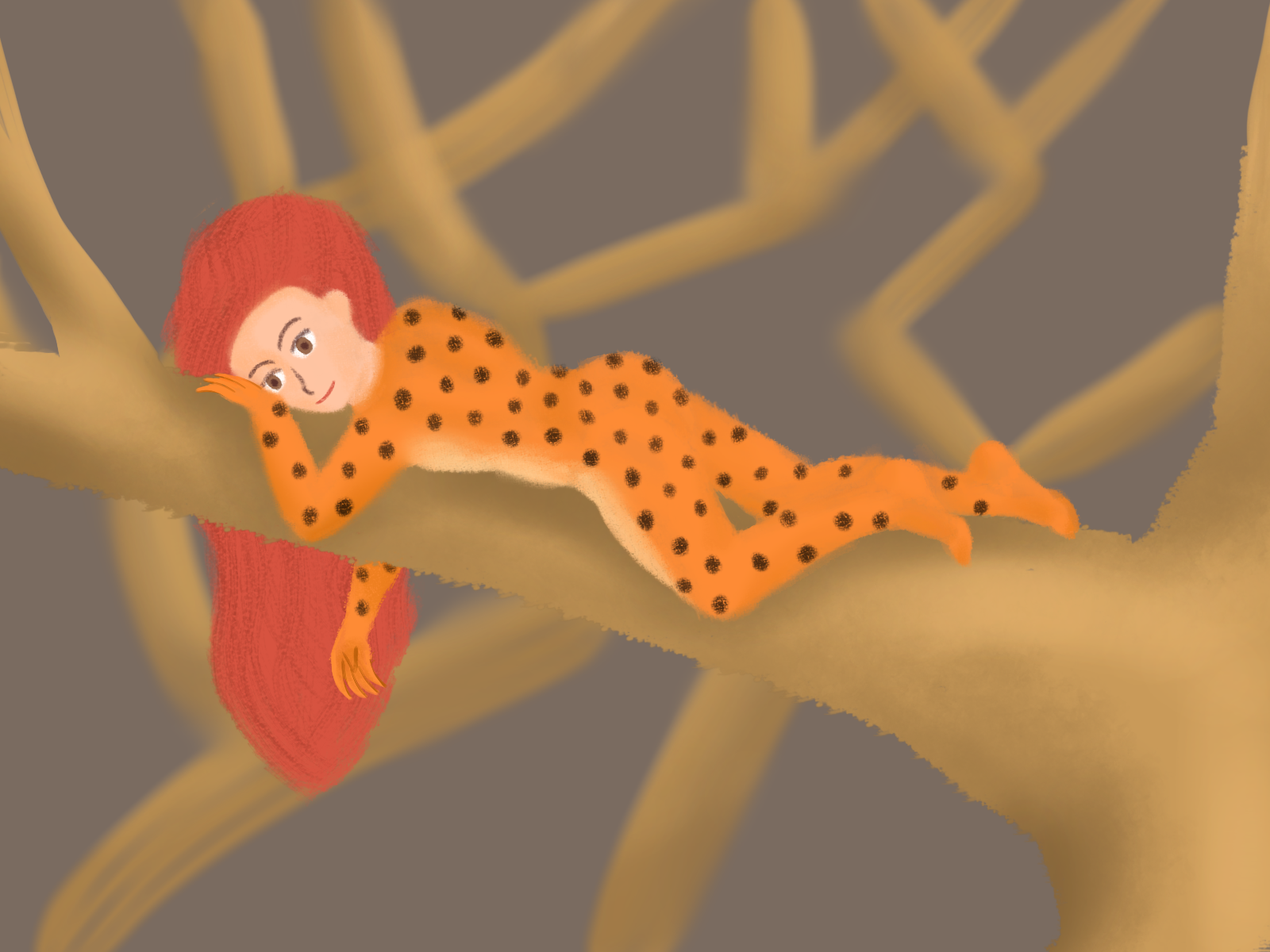 Cheetah Ginny in a tree