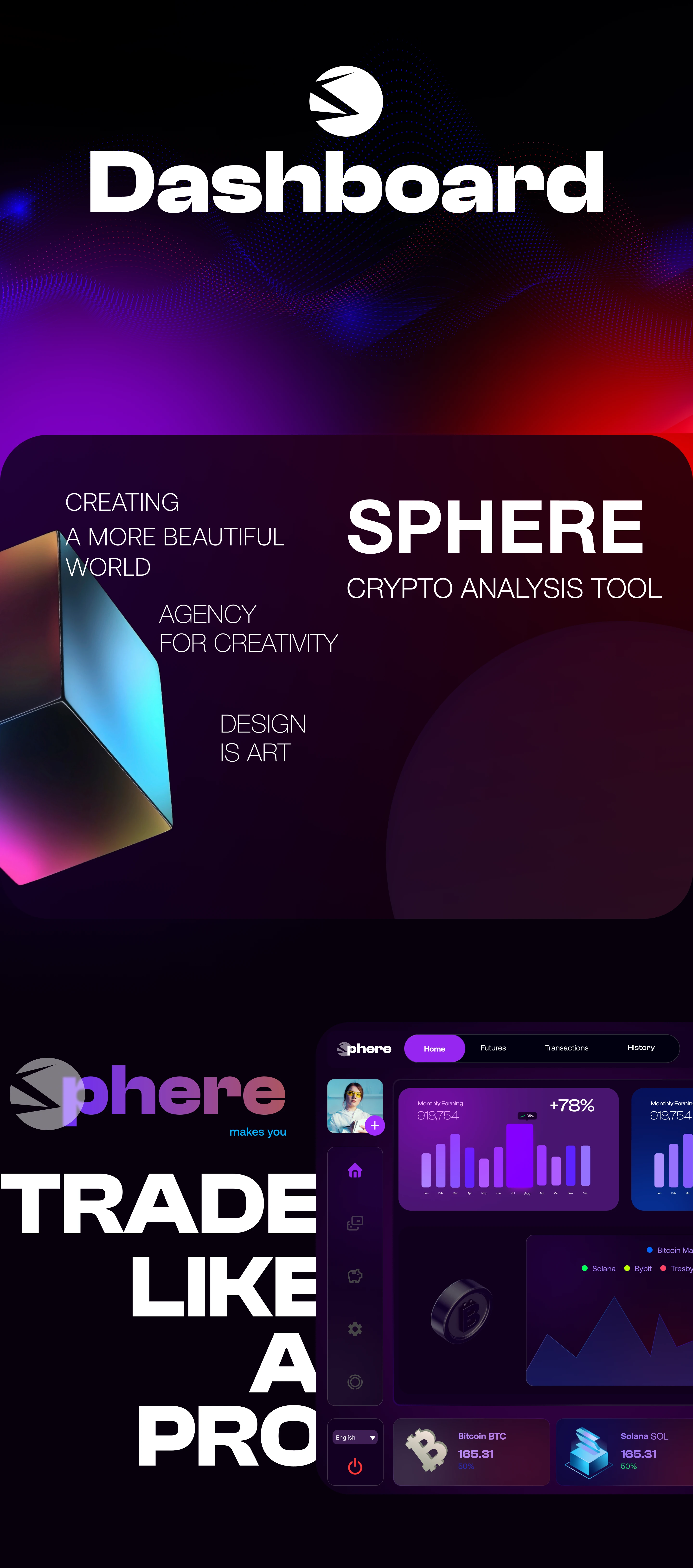 Sphere Crypto Dashboard Design