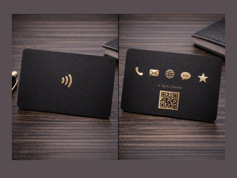 NFC + QR Profile Card (Front & Back)
