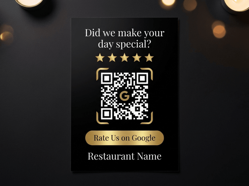 Google Review QR Sticker — A6 Size | Set of 5 - Buy Online India | TapNConnect