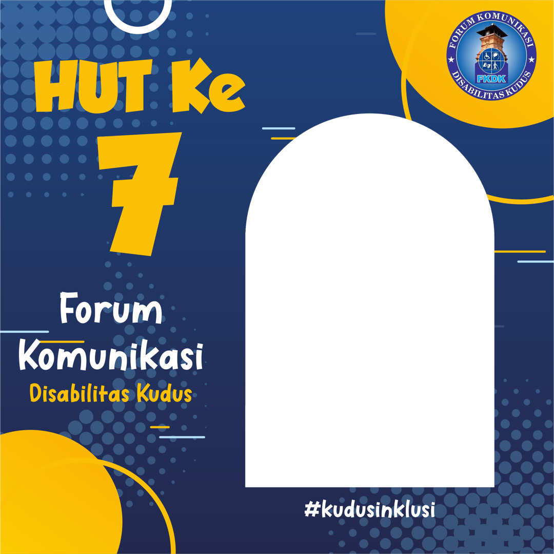 Gratis Unduh Twibbon HUT forum komunikasi disabilitas kudus buatan victor musalas