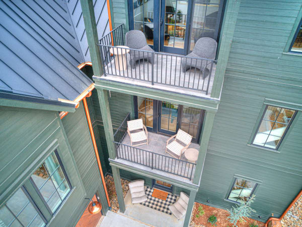 Multiple patio areas at 117 Lower Greenway