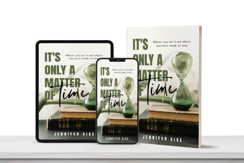 It's Only a Matter of Time book on iPad and phone