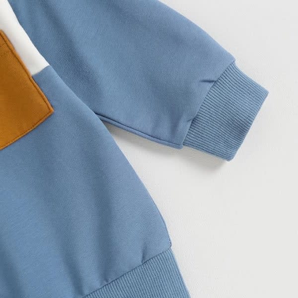 Toddler Baby Boy Fall Winter Clothes Color Block Long Sleeve Sweatshirt thumbnail 3