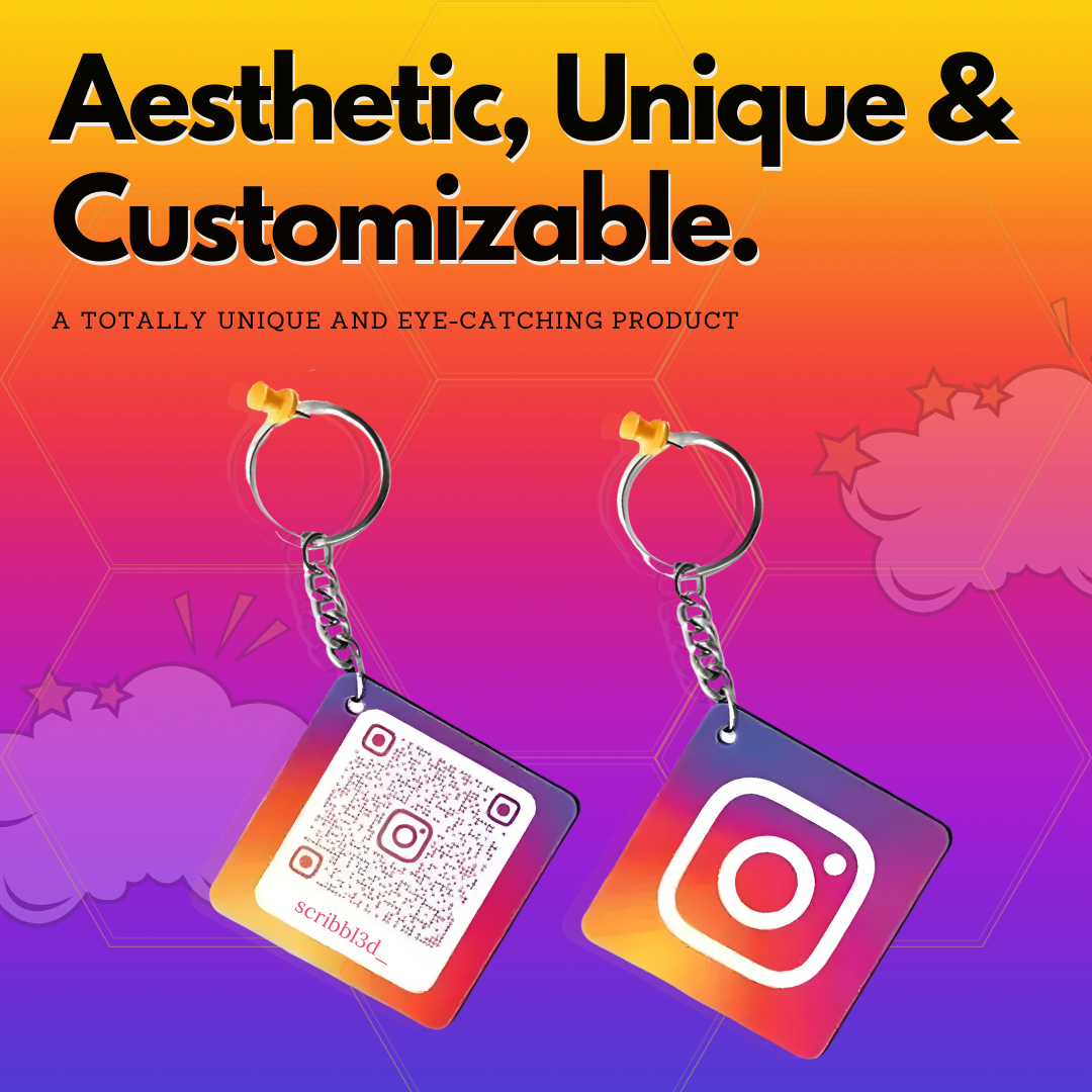 Instagram Logo Keychain -- Social Media Inspired Accessory