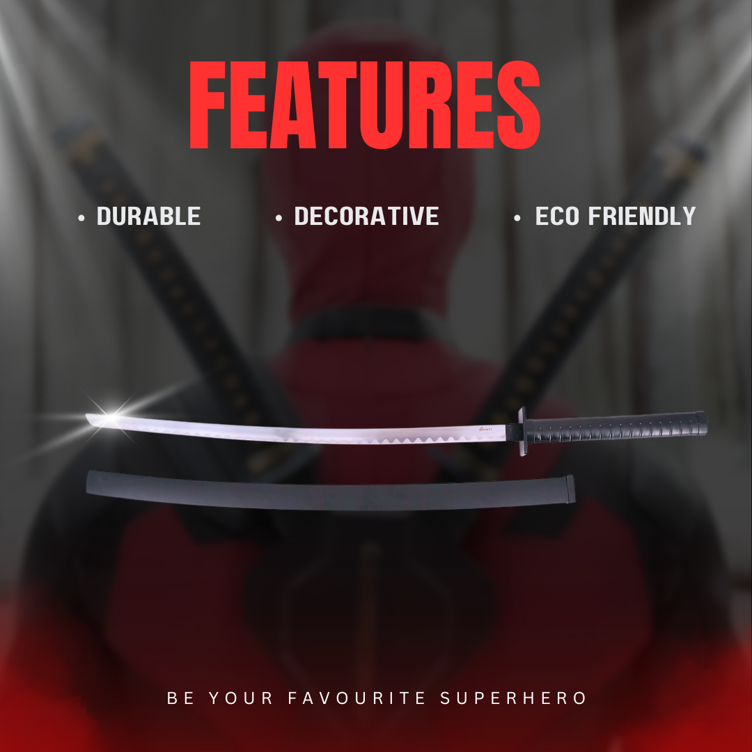Deadpool Katana -- Dual Sword Replica Set