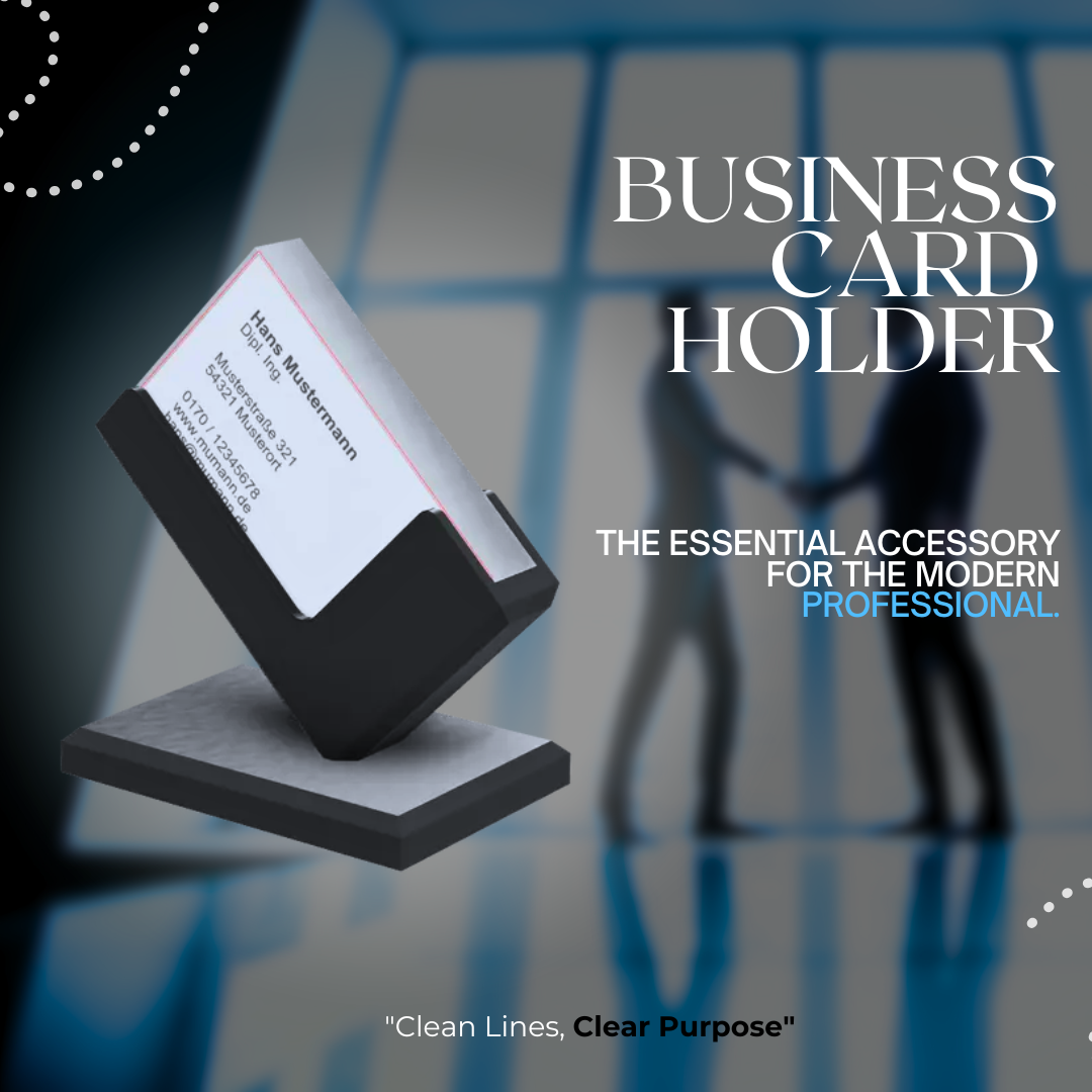 Business Card Holder -- Sleek & Modern Desk Accessory