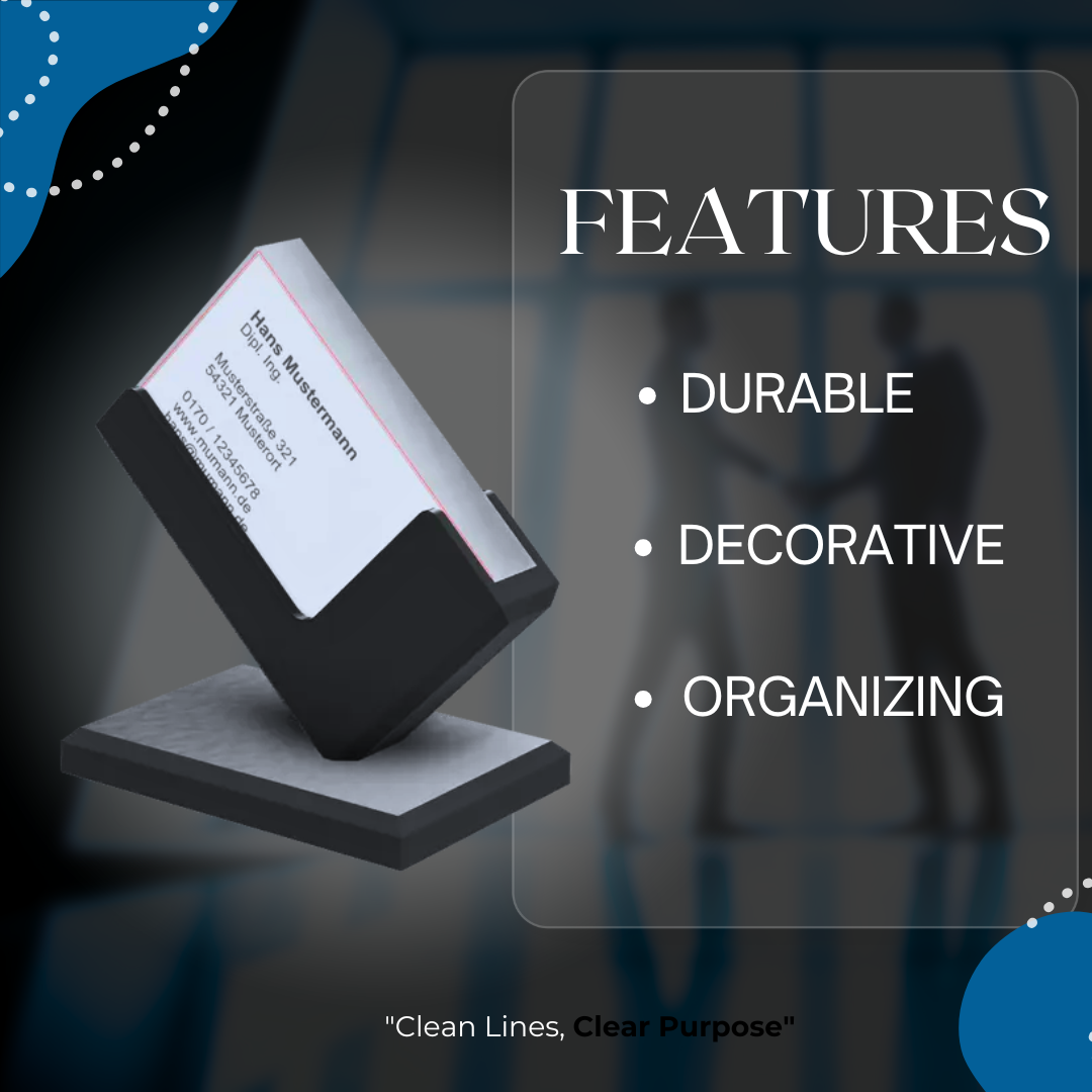 Business Card Holder -- Sleek & Modern Desk Accessory