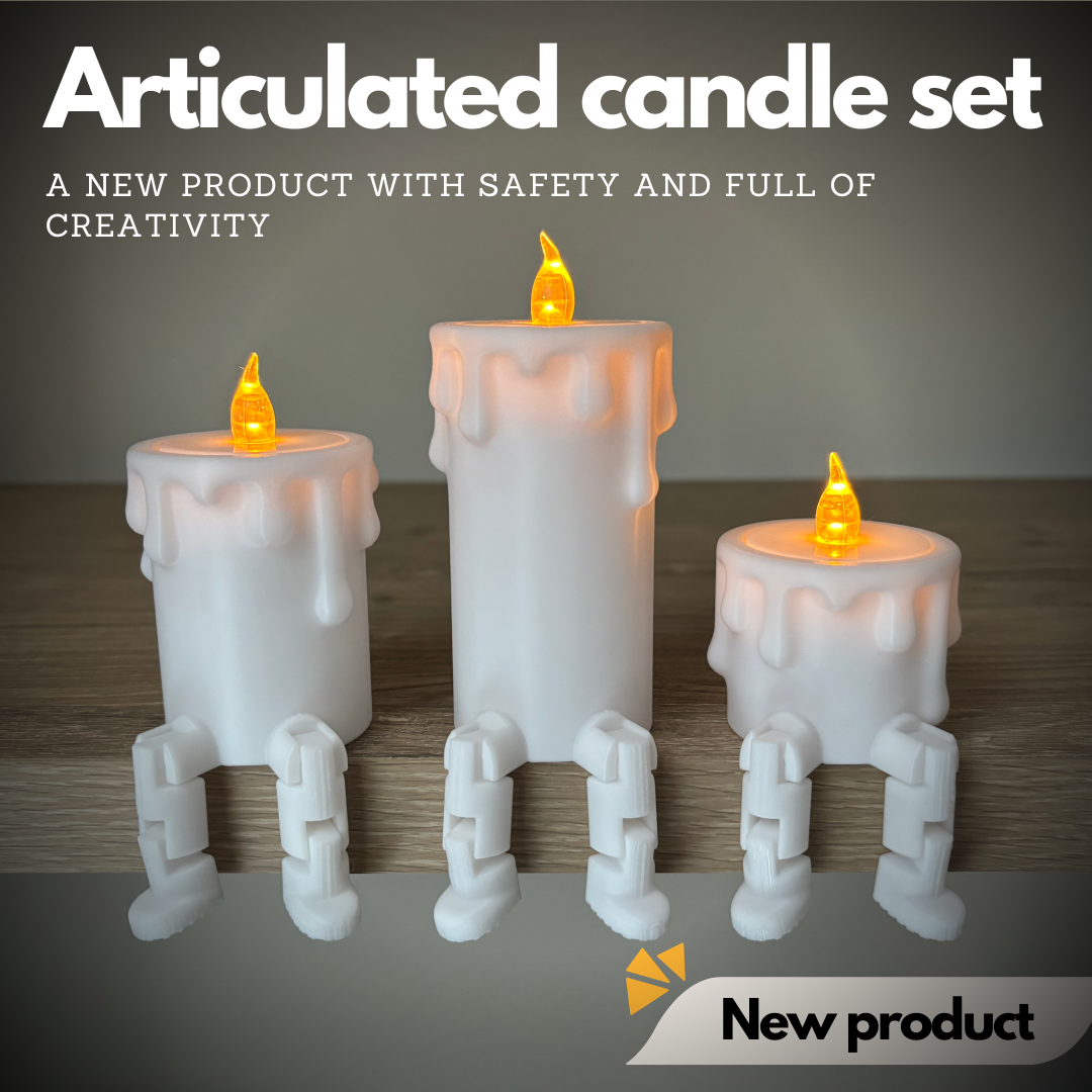 Articulated Candle Set -- Decorative Home & Event Lighting