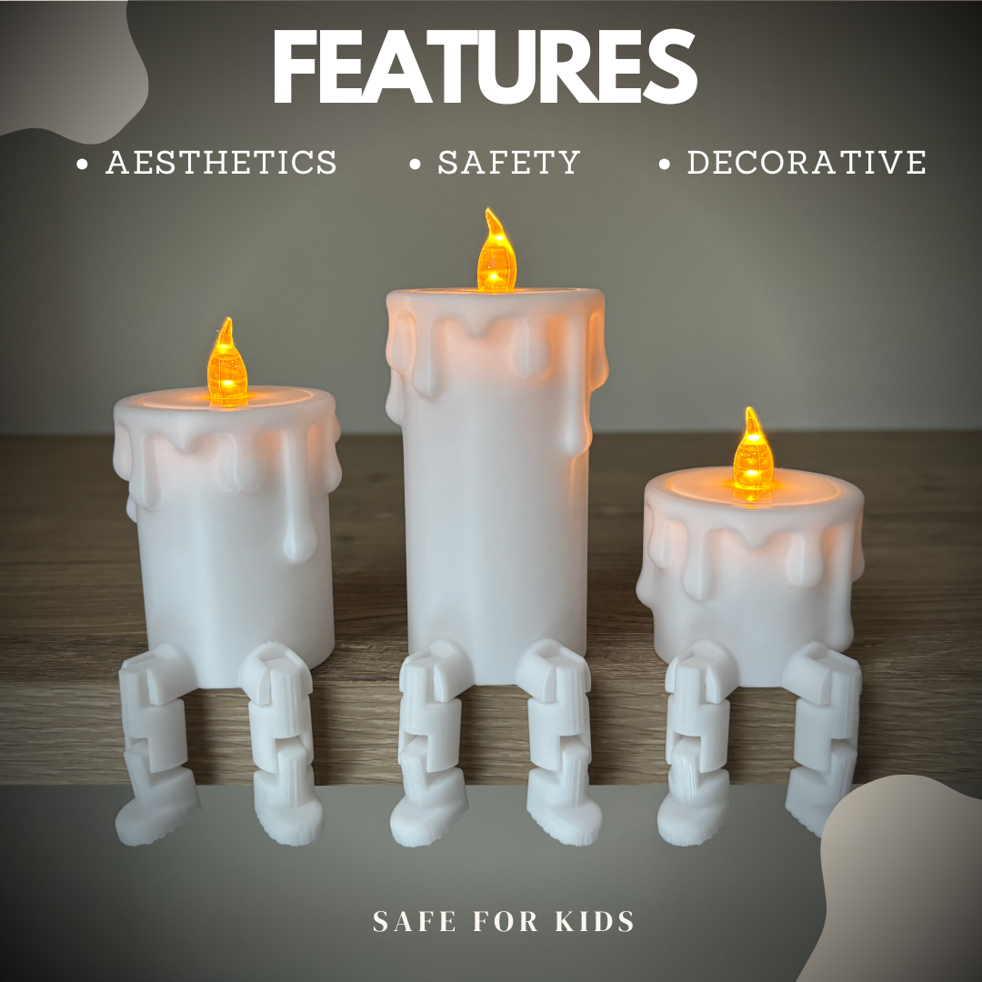 Articulated Candle Set -- Decorative Home & Event Lighting