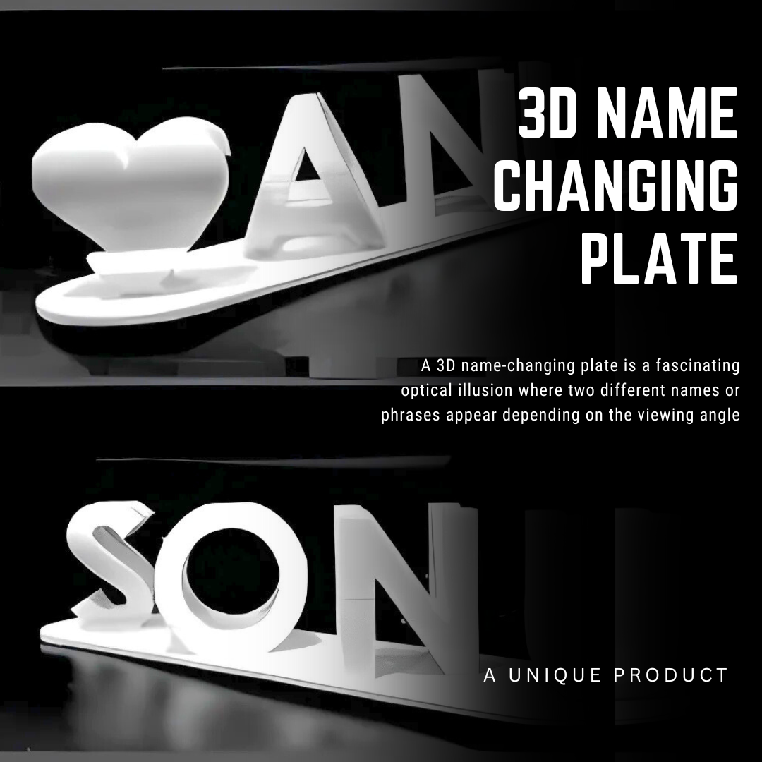 3D Name Changing Plate -- LED Custom Name Display