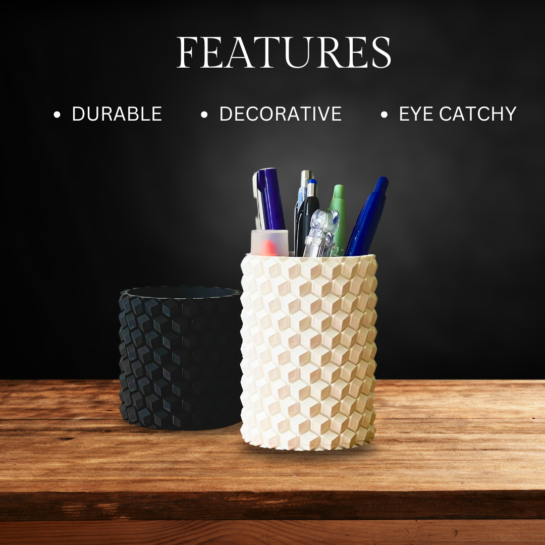 Pencil Holder -- Modern Desk Organizer