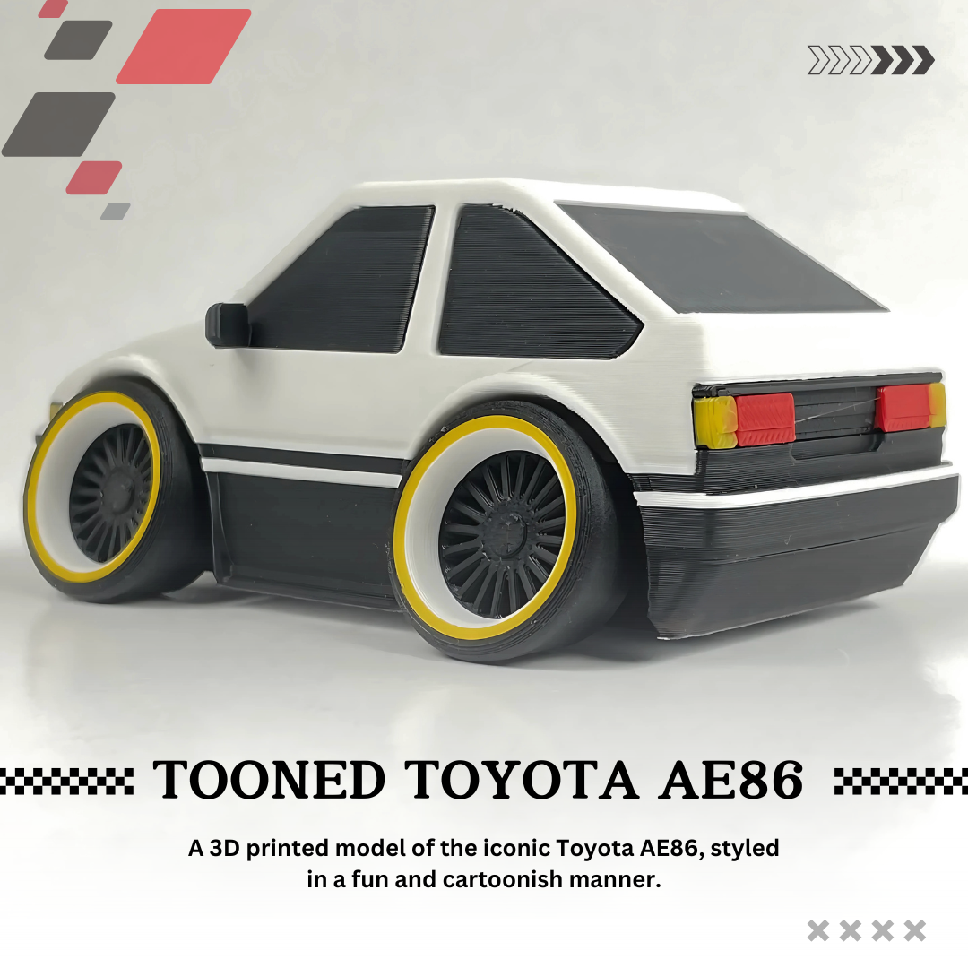Tooned Toyota AE86 – Cartoon-Style Mini Car Collectible