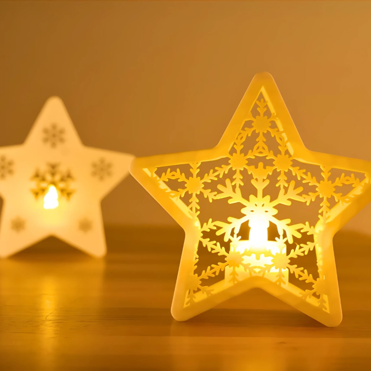 Christmas Star Tealight Holder – 3D Printed Holiday Candle Decor