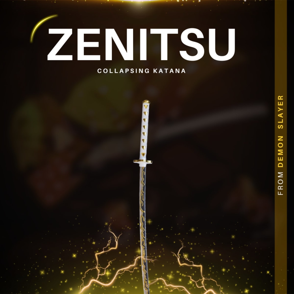 Zenitsu Agatsuma Nichirin Katana – Demon Slayer 3D Printed Sword Replica