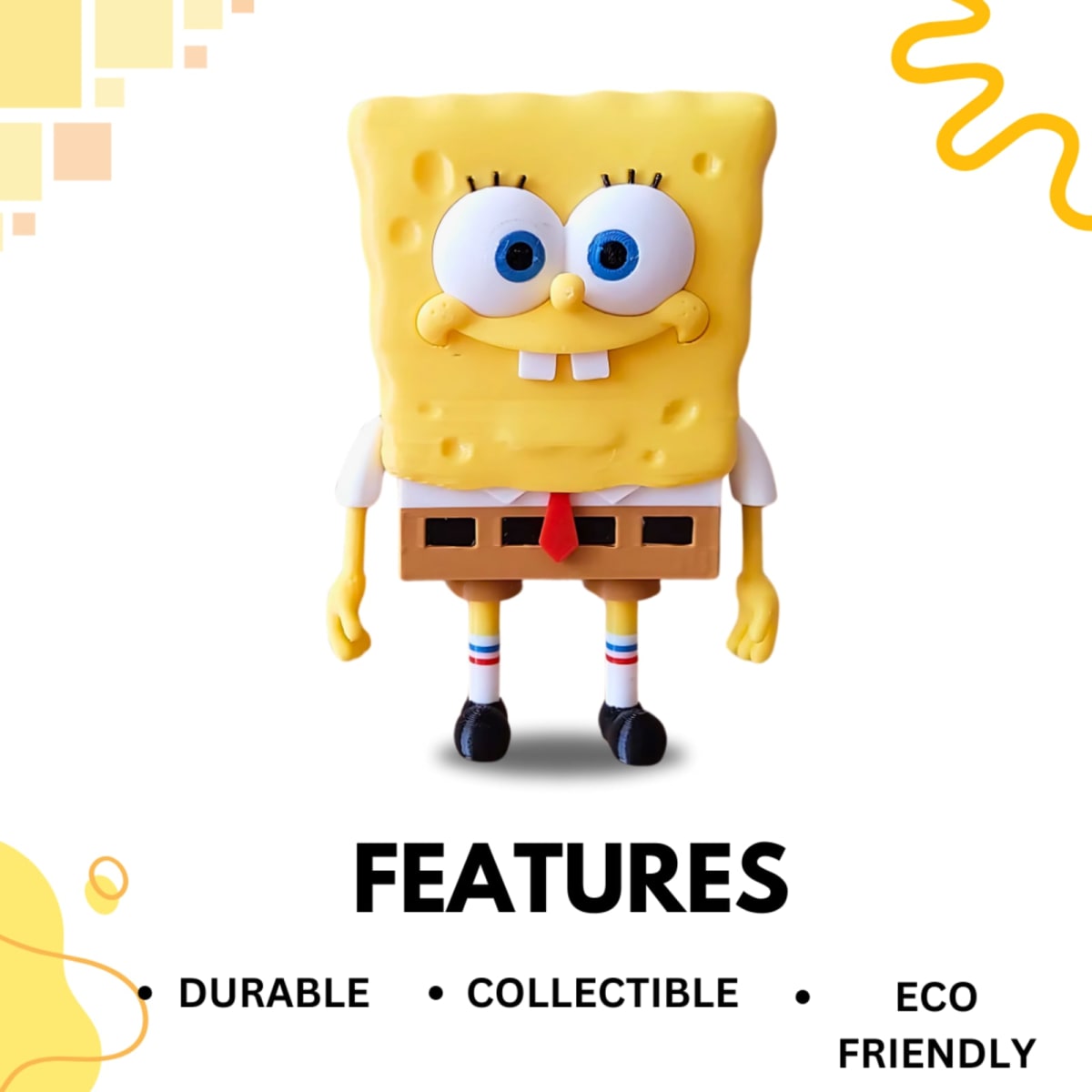 SpongeBob SquarePants Figure – 3D Printed Cartoon Collectible