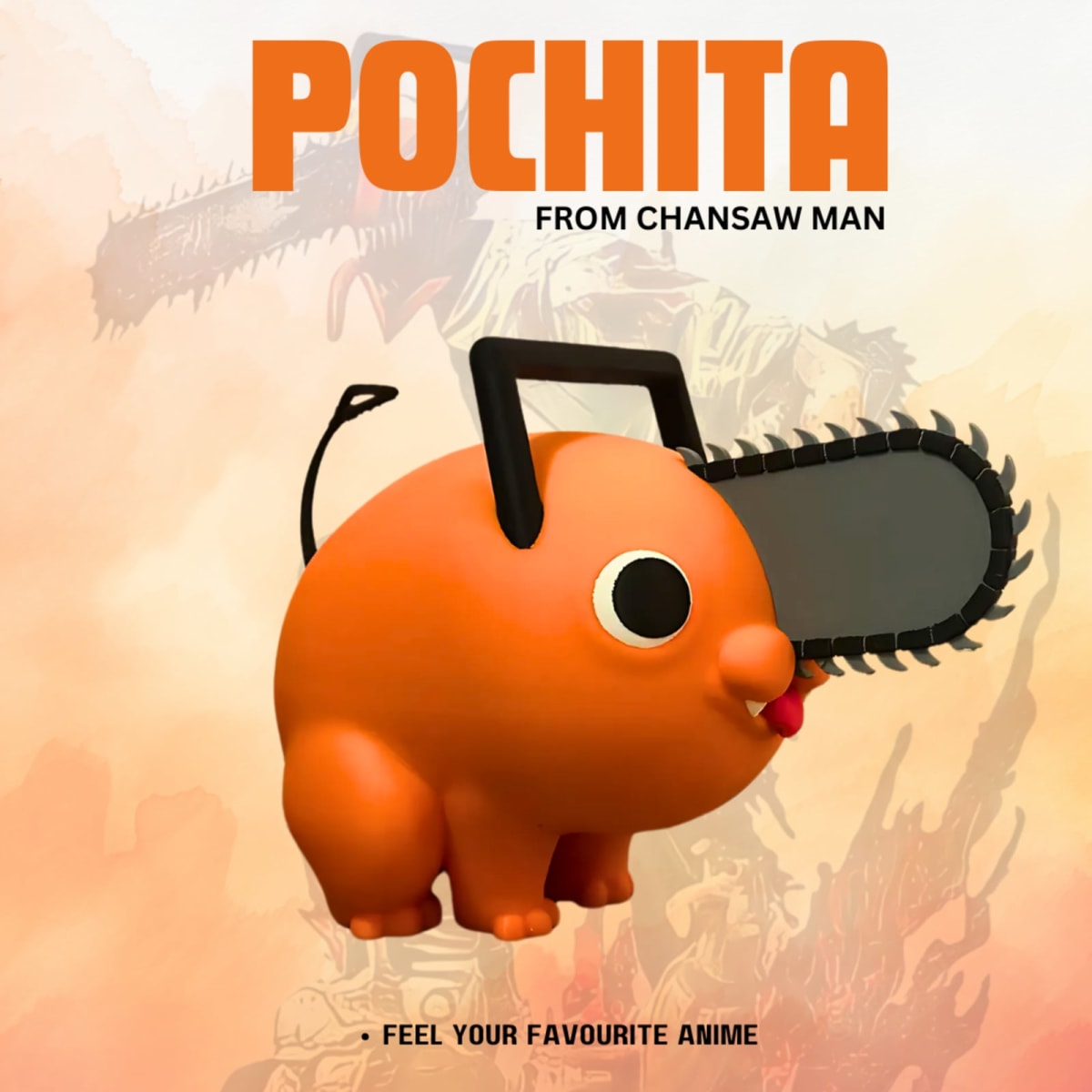 Pochita Figure – Chainsaw Man 3D Printed Anime Collectible