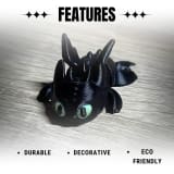 Toothless Dragon Figure – Night Fury 3D Printed Collectible Statue