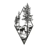 Elk in the Forest Wall Hanging – 3D Printed Nature Décor