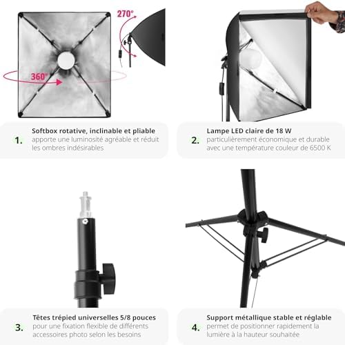 Vue 4 de Tectake Soft Box Pour
