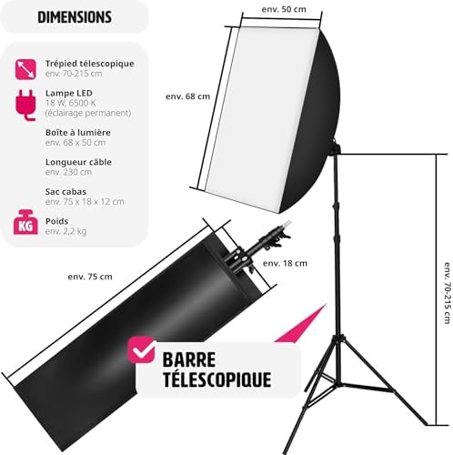 Vue 6 de Tectake Soft Box Pour