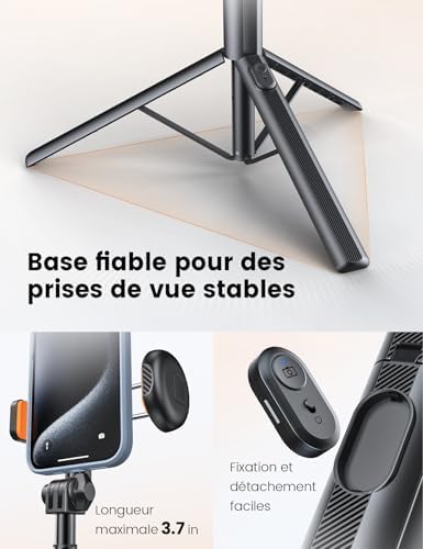 Vue 3 de Anxre Cm Trepied Smartphone