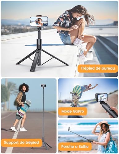 Vue 5 de Anxre Cm Trepied Smartphone