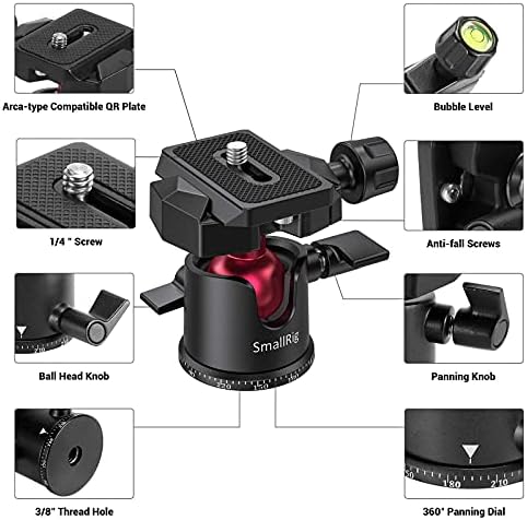 Vue 4 de Smallrig Rotatif Ball Head