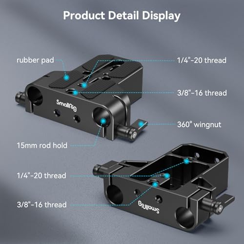 Vue 6 de Smallrig Base Plate Avec