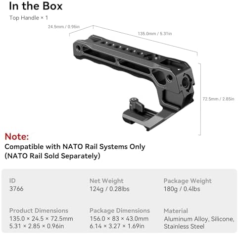 Vue 3 de Smallrig Nato Poignee Superieure