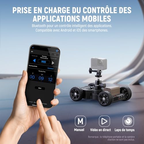 Vue 2 de Neewer Slider Dolly Motorise