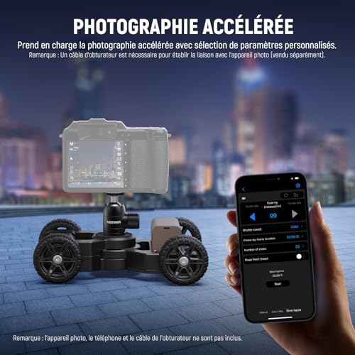Vue 6 de Neewer Slider Dolly Motorise