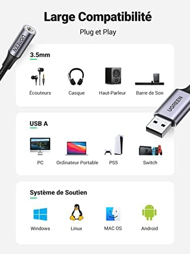 Vue 3 de Ugreen Adaptateur Usb Vers