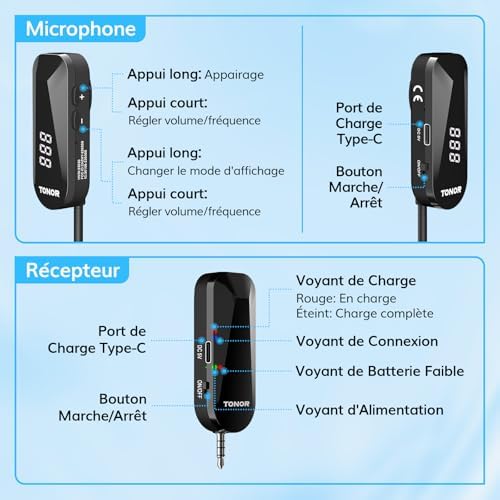 Vue 5 de Tonor Micro Sans Fil