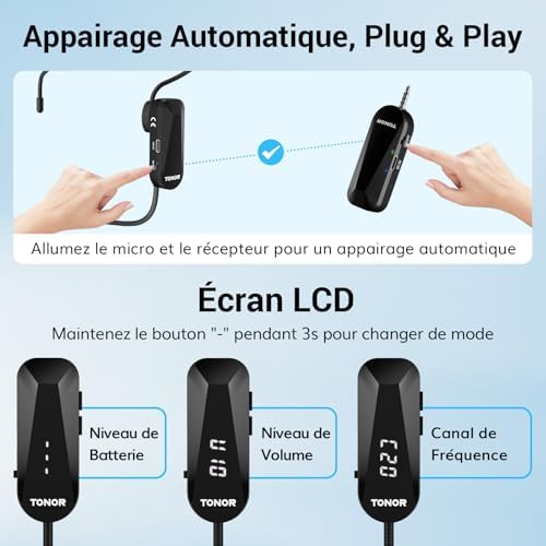 Vue 6 de Tonor Micro Sans Fil