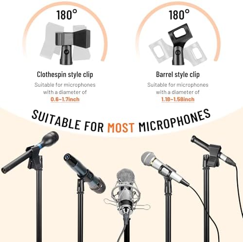 Vue 5 de Cahaya Pied De Microphone